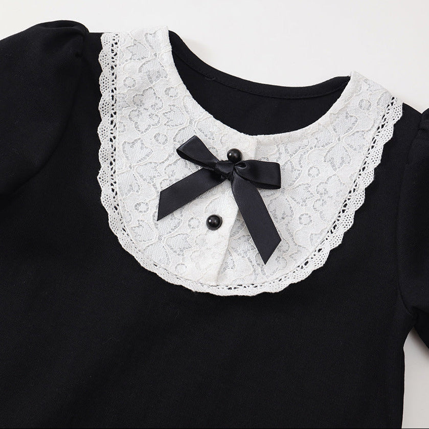 Mädchen Sommer Stilvolles Kurzarm-Outfit-Set