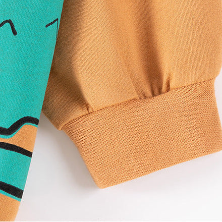 Boys Fall Trendy Cartoon Outfit Set