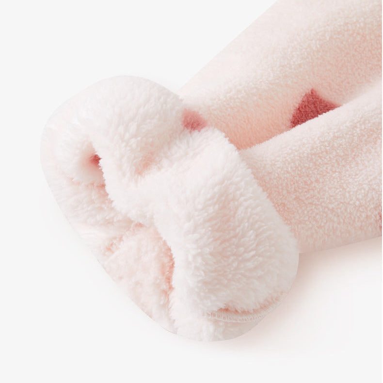 Chaqueta polar de doble cara con ribete de encaje para niñas