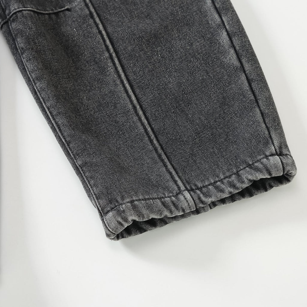 Boys Thick Warm Casual Soft Denim Jeans