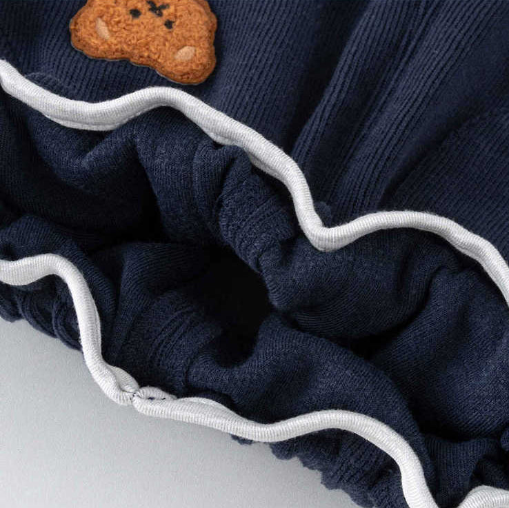 Boys Cartoon Striped Bear Athletic Tracksuit Set