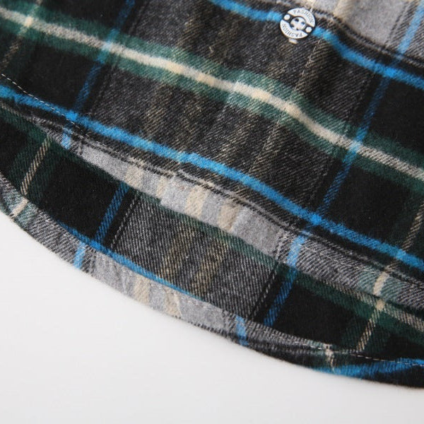 Boys Hooded Patchwork Plaid Pocket Long Sleeve Shirt Jacket