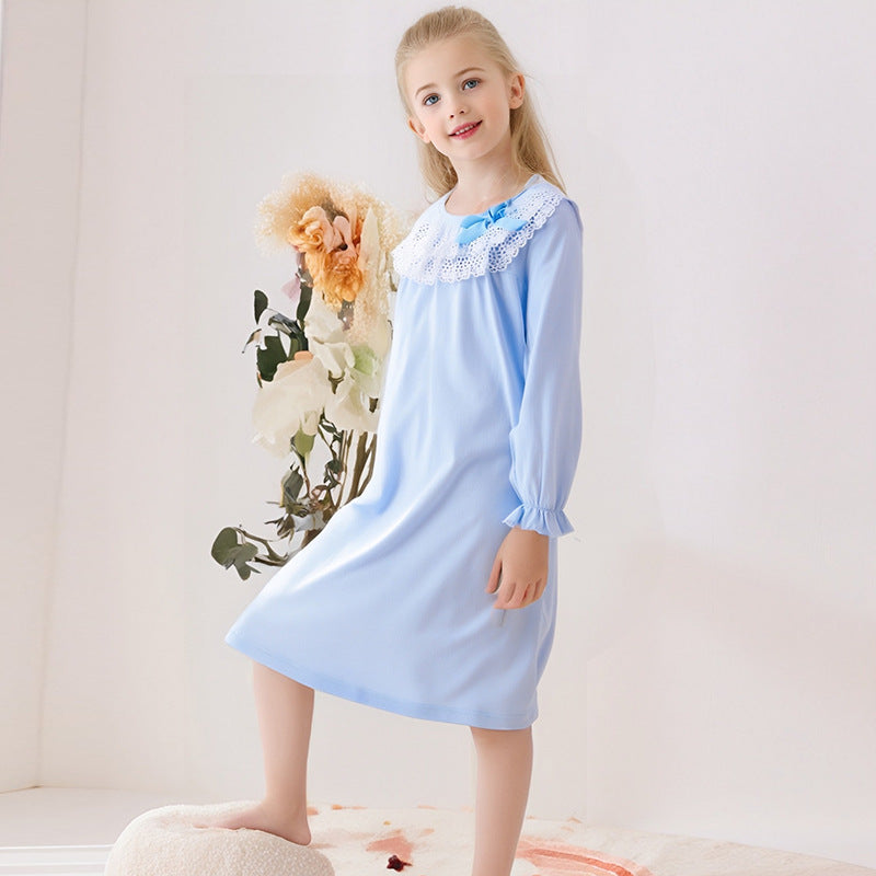 Girls Pure Cotton Sweet Nightgown