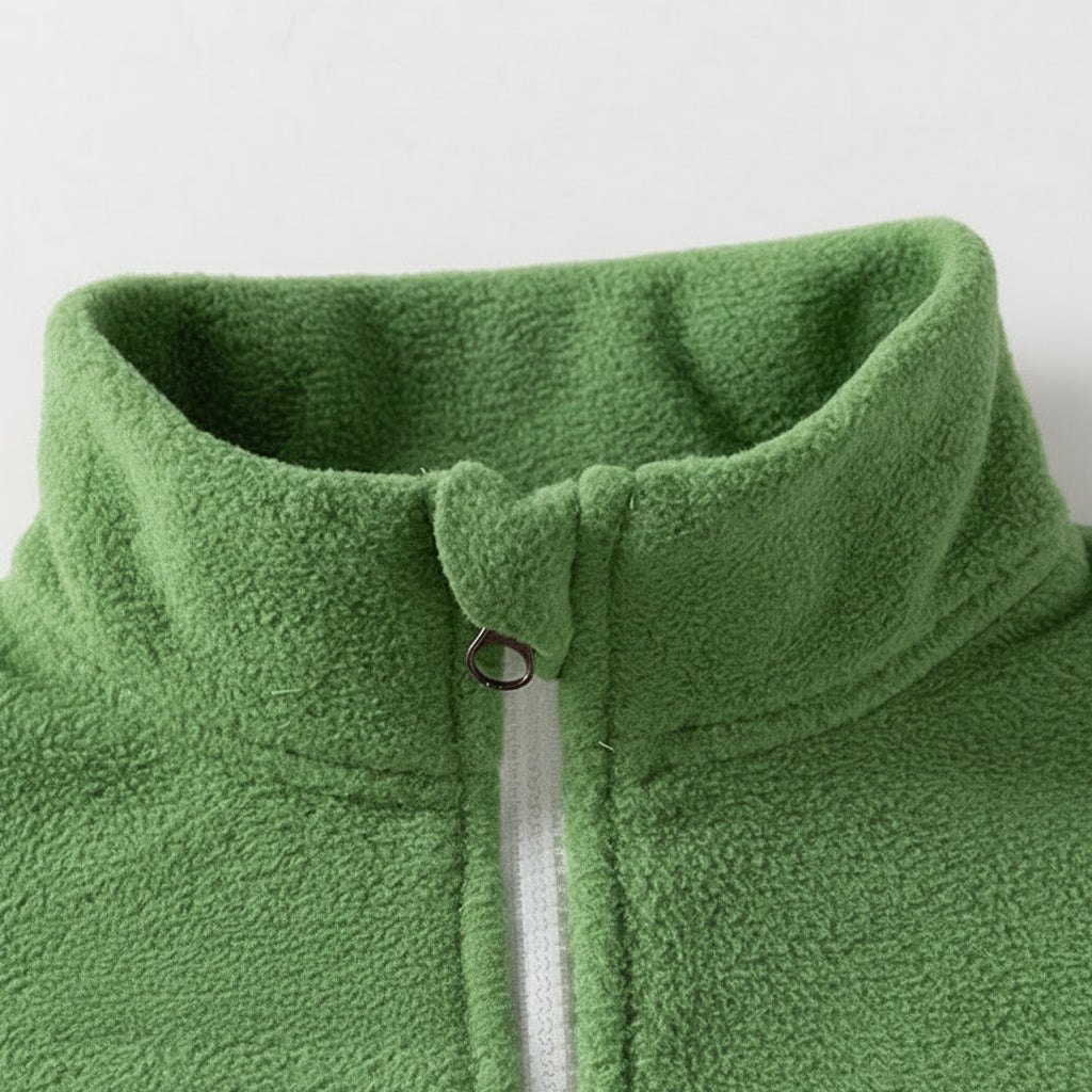 Jungen-Fleecejacke mit Farbblockmuster