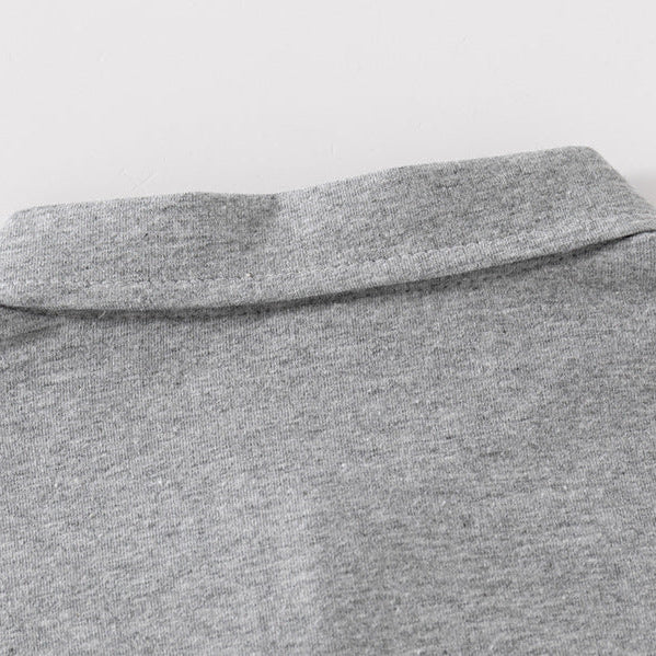 T-shirt Garçon Manches Longues Col Polo Effet Superposé