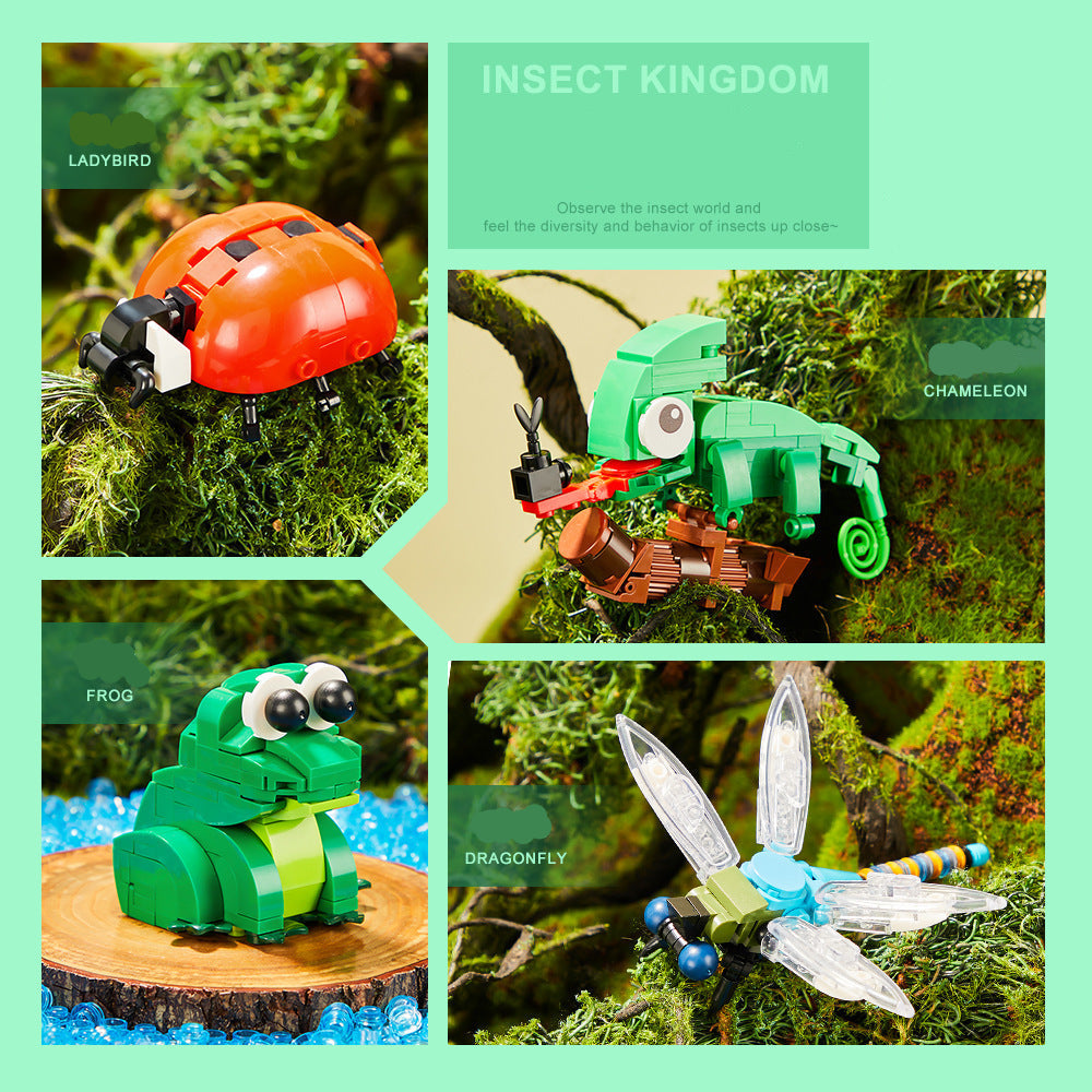 Bloques de construcción del reino de los insectos para niños