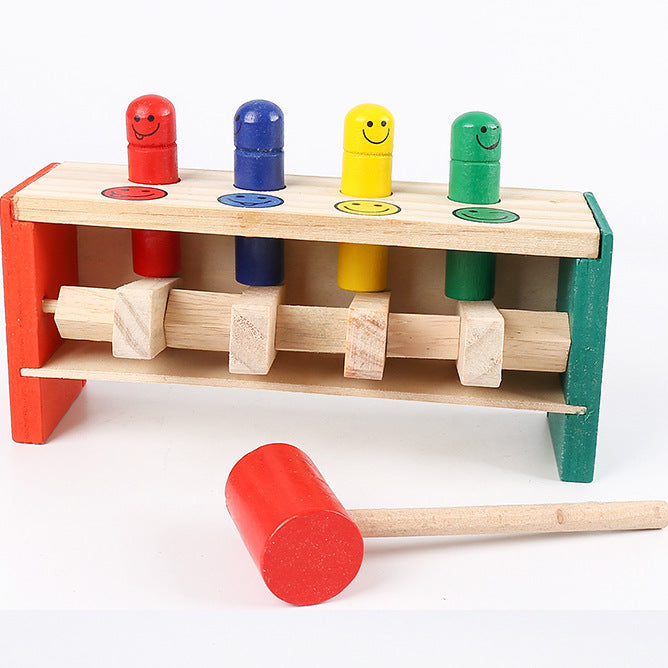 Kids Wooden Hammering Flying Man Toy