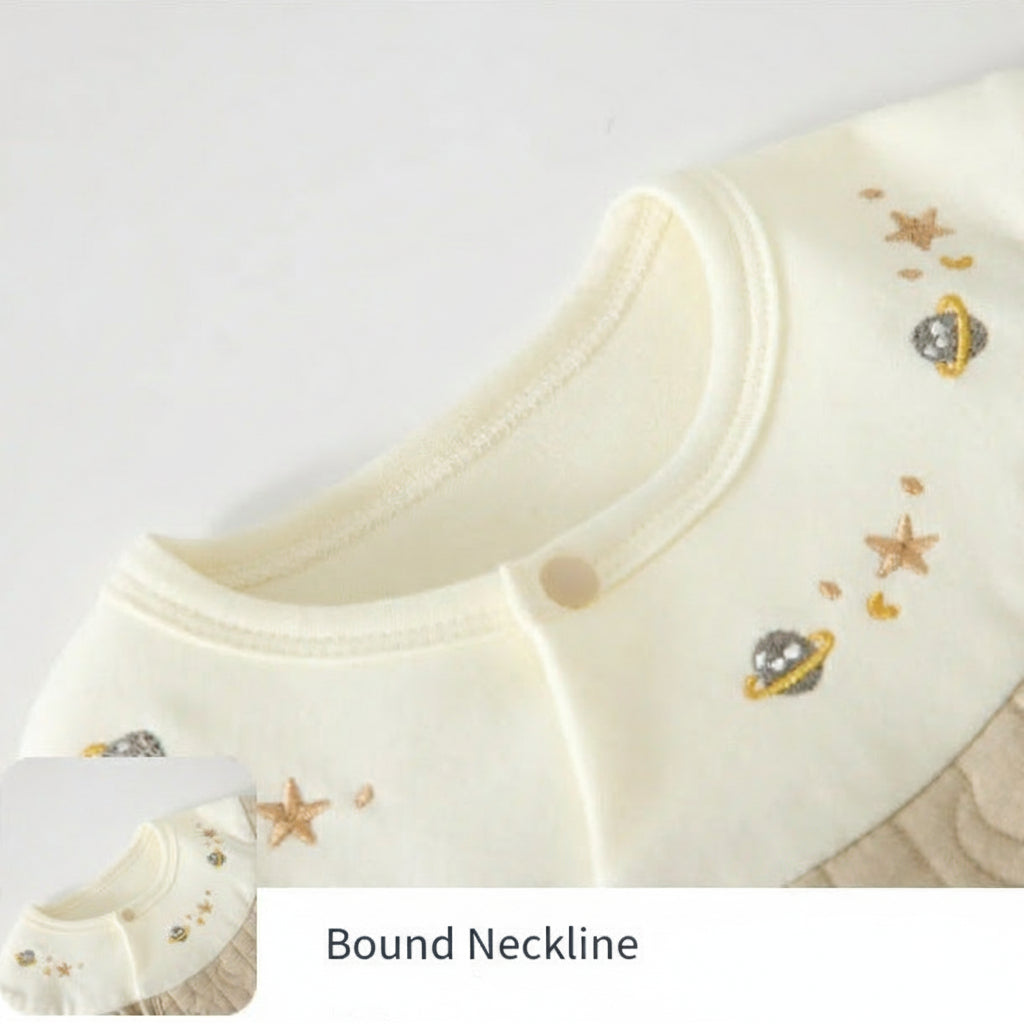 Mameluco acolchado de algodón para bebé con gorro