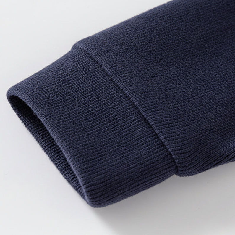 Boys V-Neck Faux Two-Piece Sweatshirt with Embroidered Bear Patch