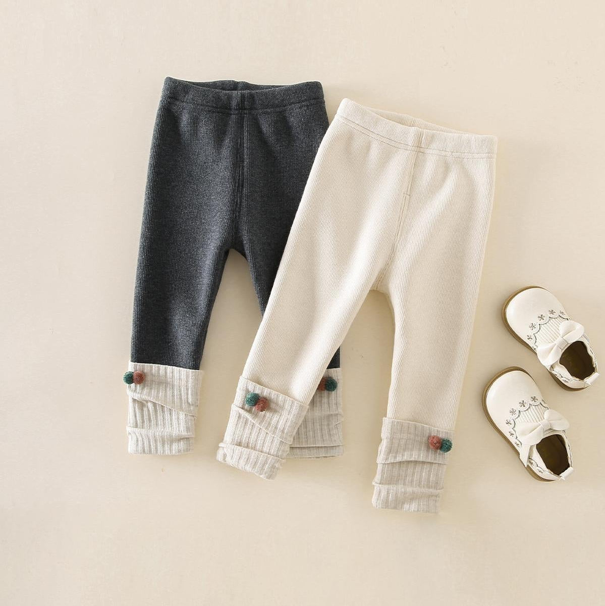 Warme, fleecegefütterte Leggings für Babys (Herbst/Winter)