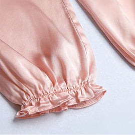 Conjunto de pijama para niña de primavera y otoño, de seda fresca, suave y agradable para la piel.