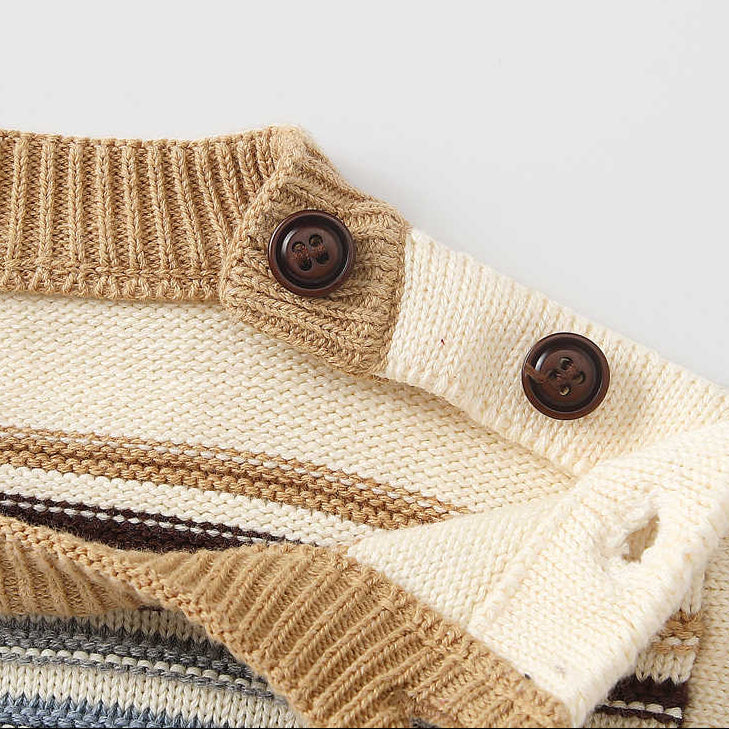 Suéter de punto grueso y cálido con dibujos animados para bebé niño