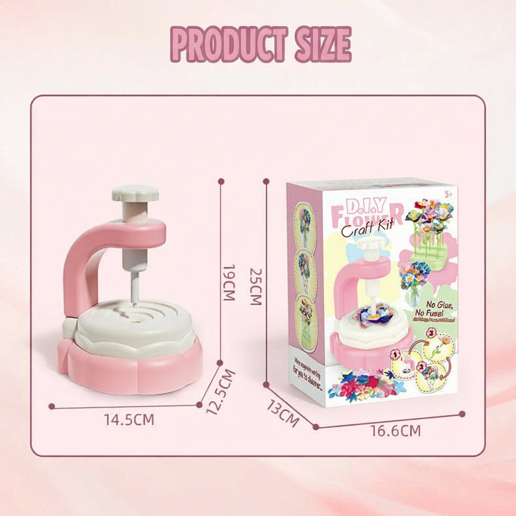 Handgefertigter Blumenstrauß aus Stoff, Blumenpresse Spielzeug für Kinder