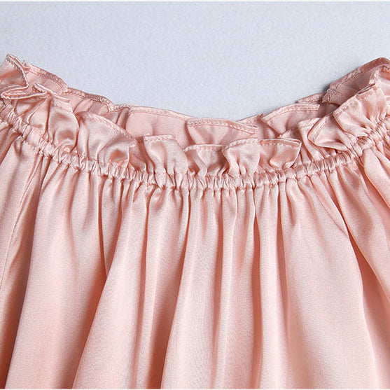 Conjunto de pijama para niña de primavera y otoño, de seda fresca, suave y agradable para la piel.