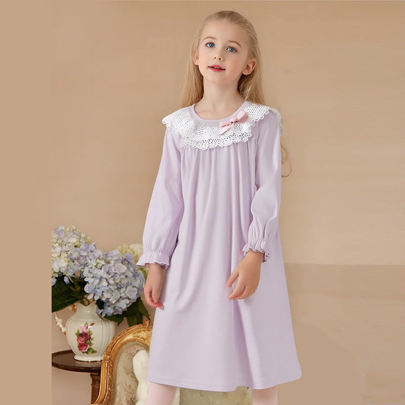 Girls Pure Cotton Sweet Nightgown