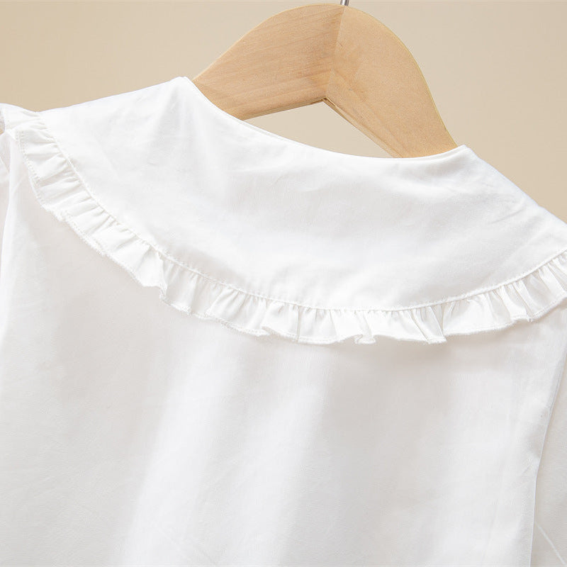 Chemise Décontractée à Manches Longues en Coton pour Filles