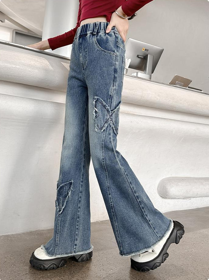 Mädchen Alltagsschmetterling Flare-Hose