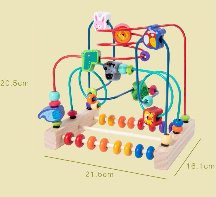 Laberinto de cuentas de madera para niños