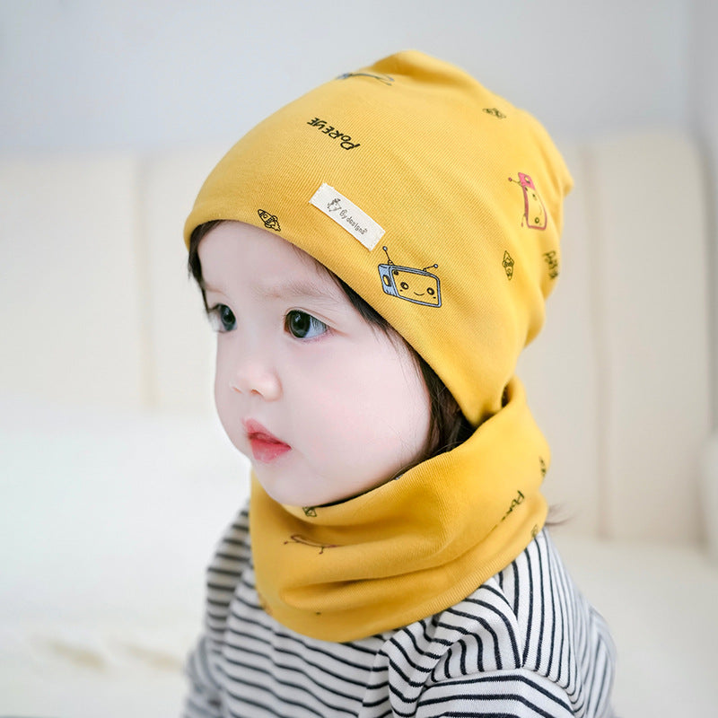 Kids Windproof Warm Hat Neck Warmer Set