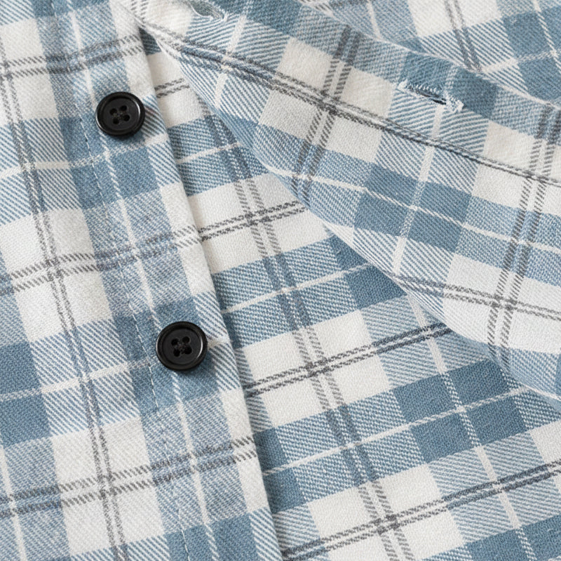 Boys Hooded Plaid Long Sleeve Shirt Jacket