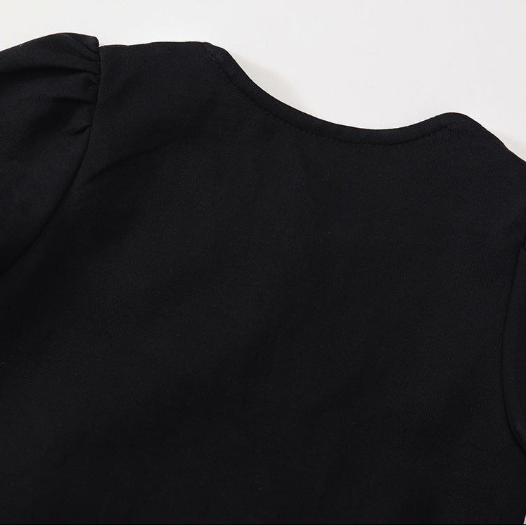 Mädchen Sommer Stilvolles Kurzarm-Outfit-Set