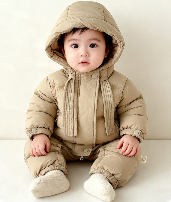 Baby Thick Warm Hooded Romper Down Jacket