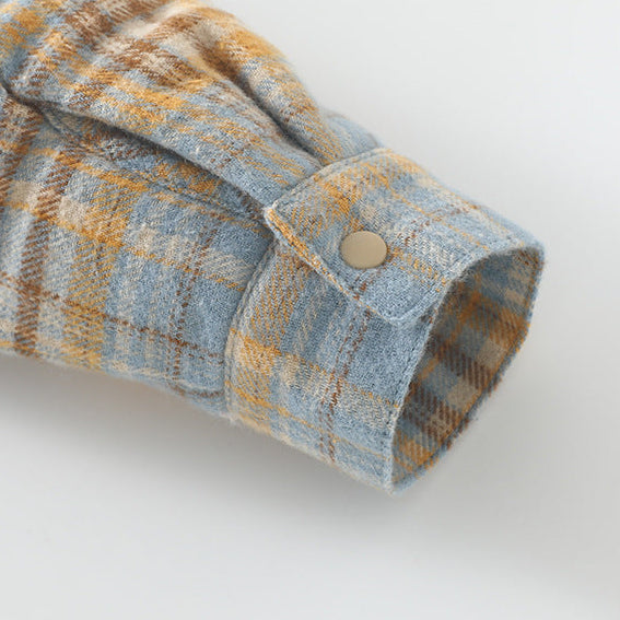 Kids’ Quilted Warm Cartoon Dinosaur Long Sleeve Shirt Jacket