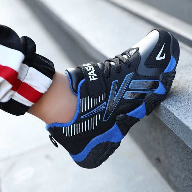 Boys Waterproof Leather Sneakers - Autumn Winter Casual Sports Shoes