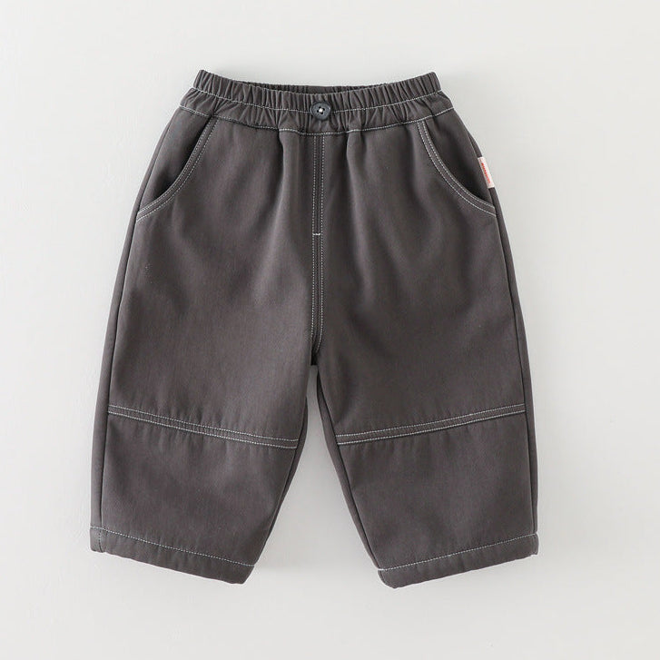 Boys Thick Warm Stylish Padded Jacket and Pants Set