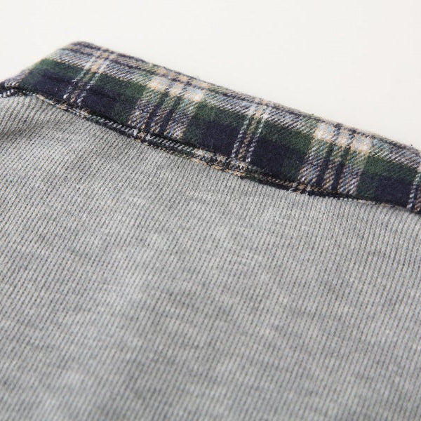 Boys’ Faux Layered Casual Long Sleeve Shirt