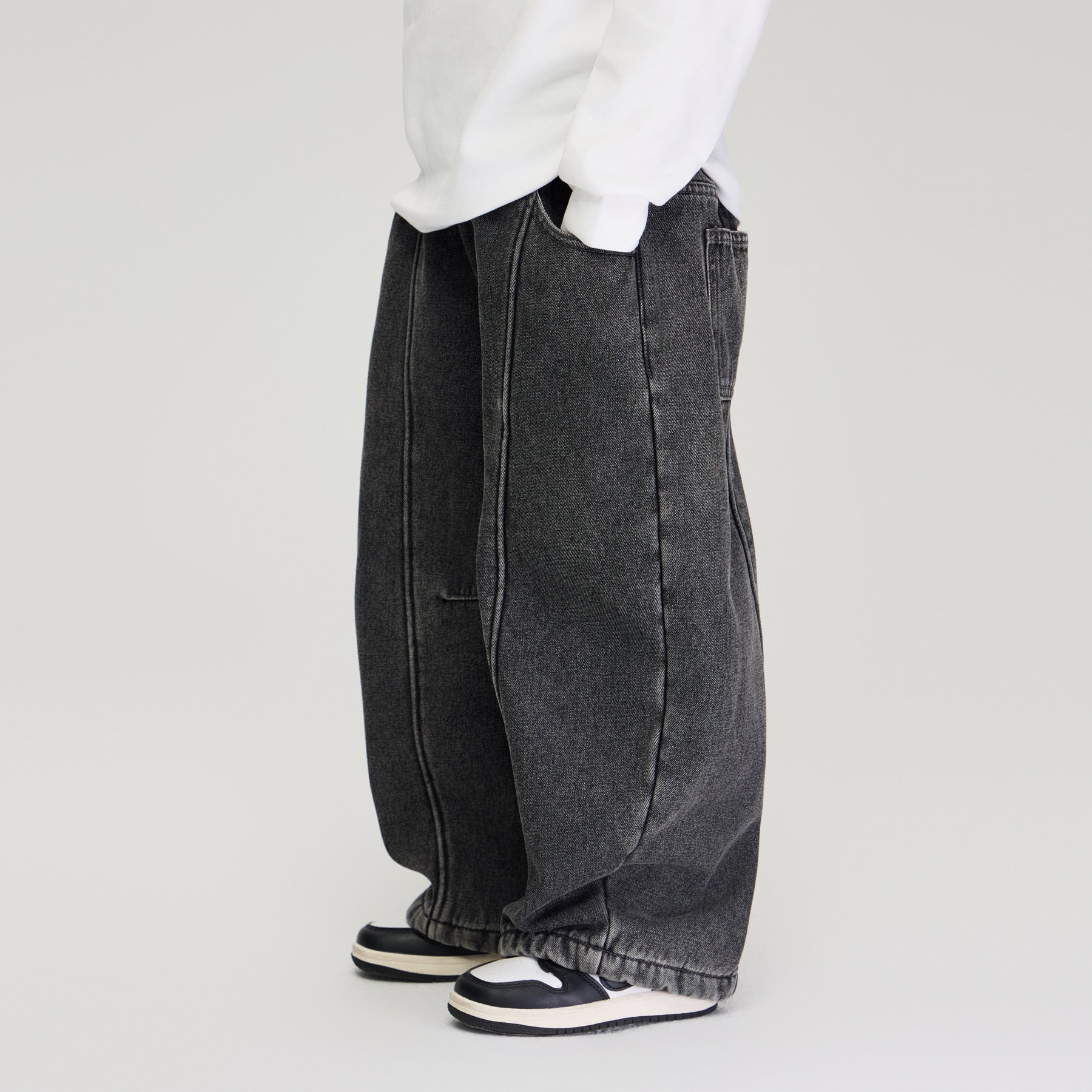 Boys Thick Warm Casual Soft Denim Jeans