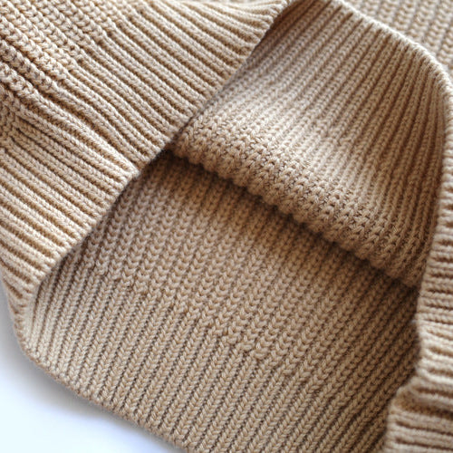 Suéter de punto con cuello redondo suave para bebé y niño pequeño