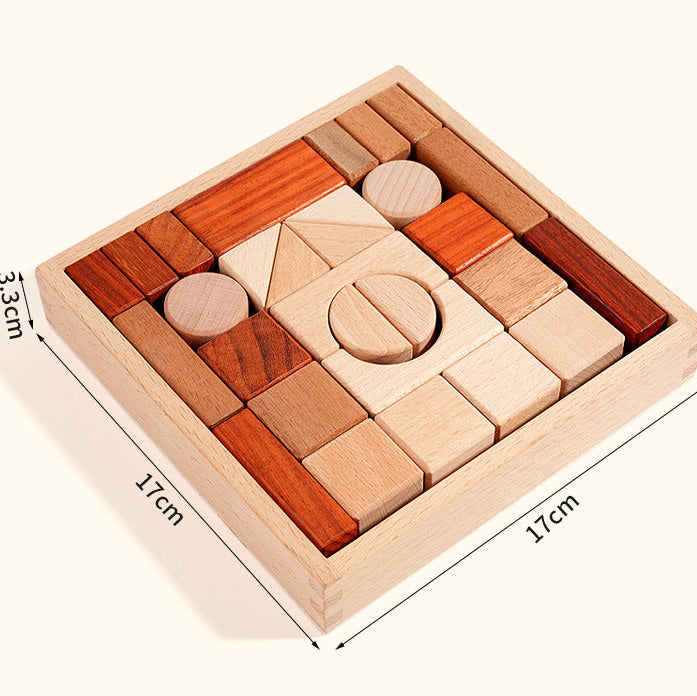 Children's Solid Wood Teething Building Blocks