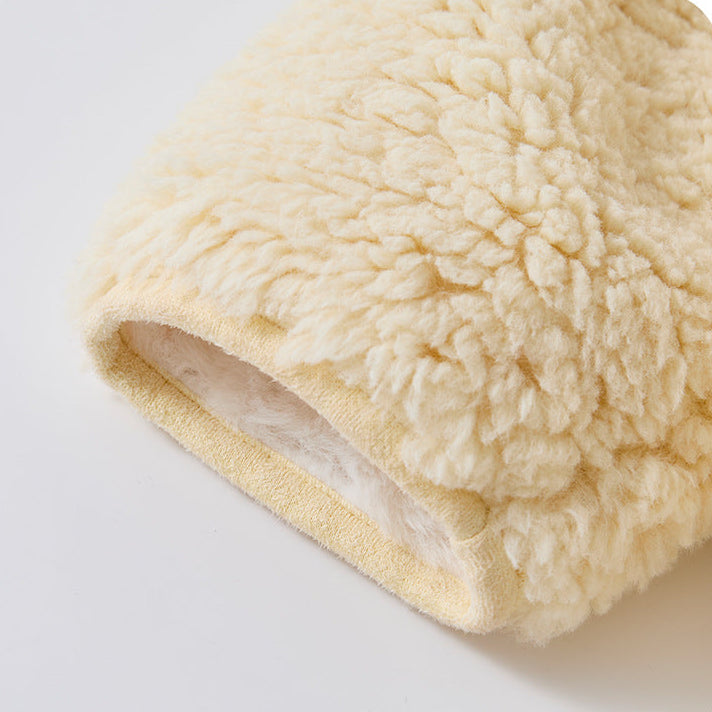 Baby Girl Fleece Lined Thick Cute Hooded Jacket and Pants Two Piece Set