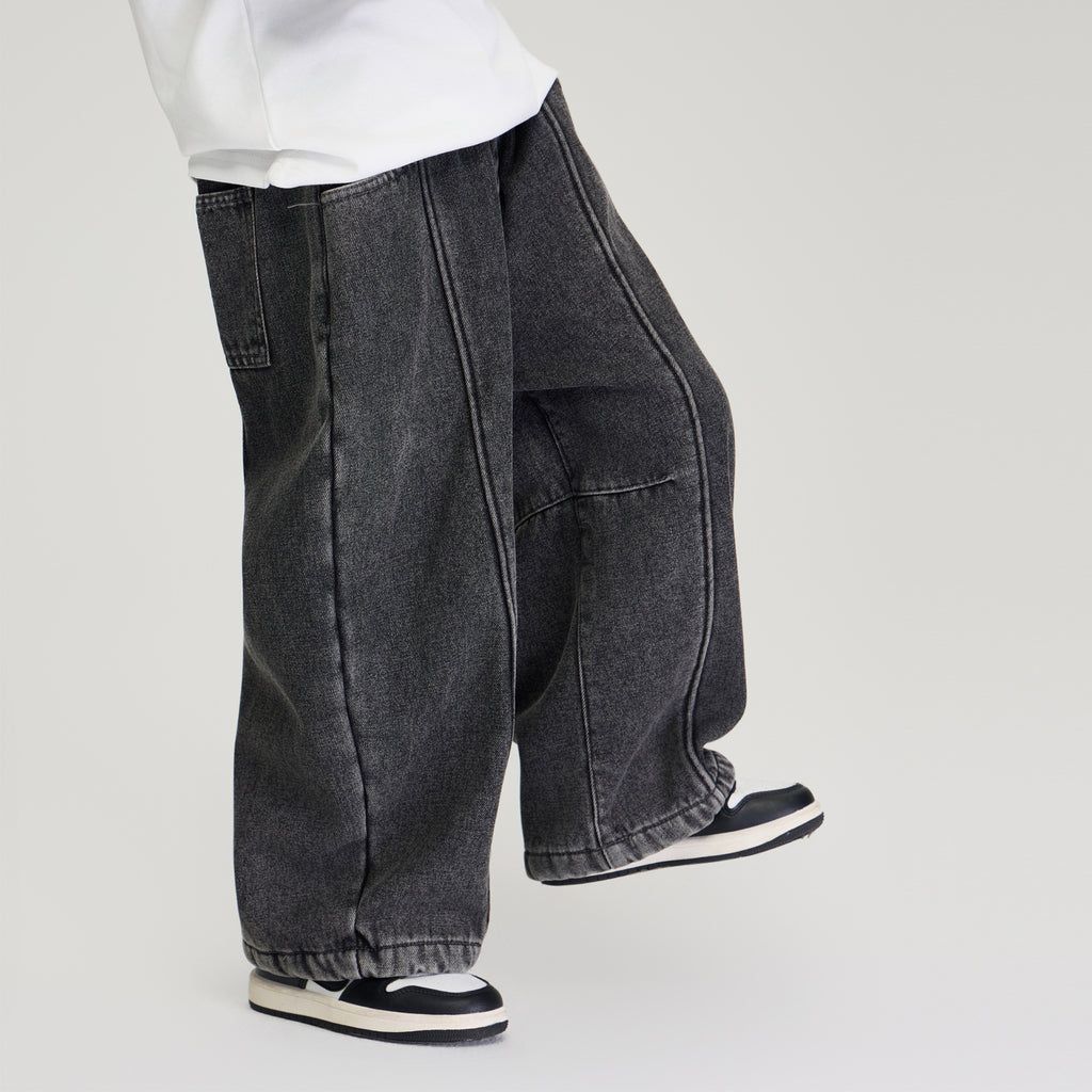 Boys Thick Warm Casual Soft Denim Jeans