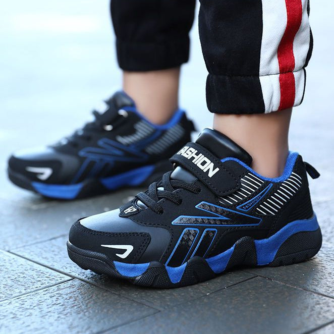 Boys Waterproof Leather Sneakers - Autumn Winter Casual Sports Shoes