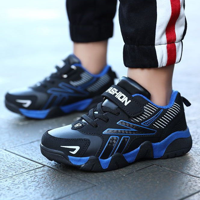 Boys Waterproof Leather Sneakers - Autumn Winter Casual Sports Shoes