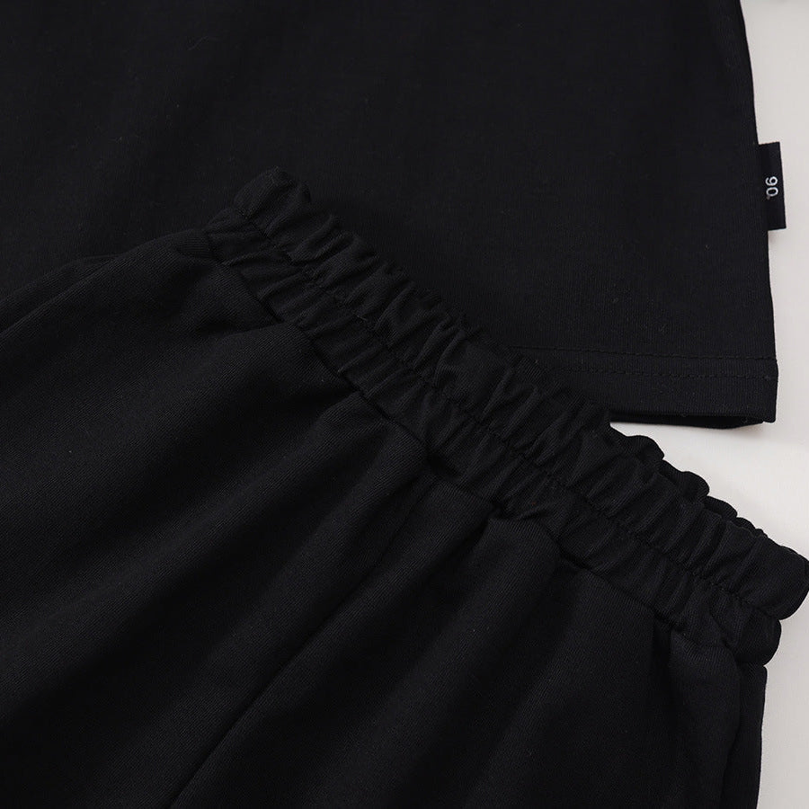 Mädchen Sommer Stilvolles Kurzarm-Outfit-Set