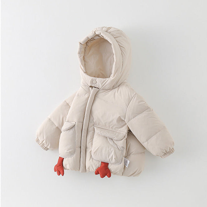 Baby Toddler Thick Warm Cartoon Hooded Down Jacket