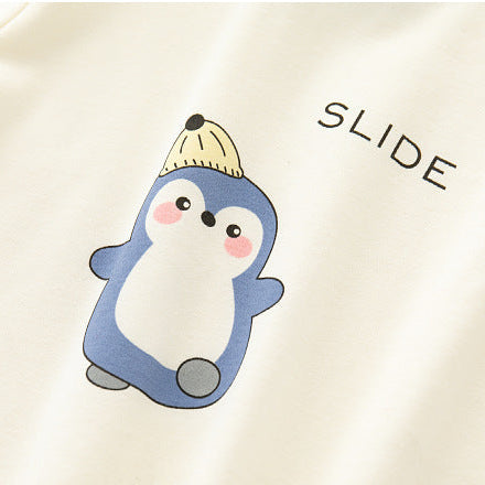 Baby Cartoon Animal Cotton Long Sleeve T-Shirt