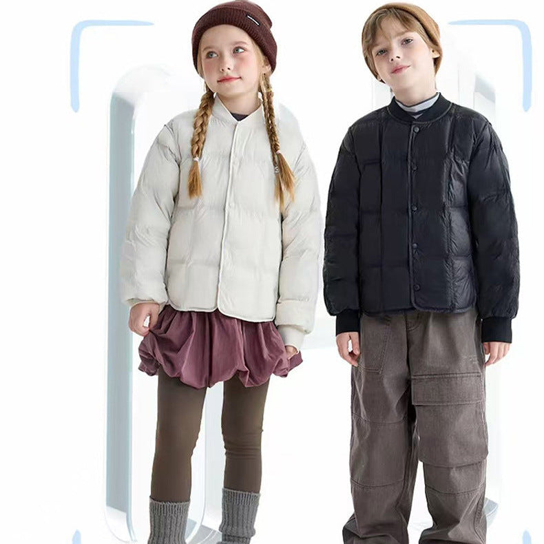 Kinder-Schuluniform-Futter, lässige, leichte Daunenjacke