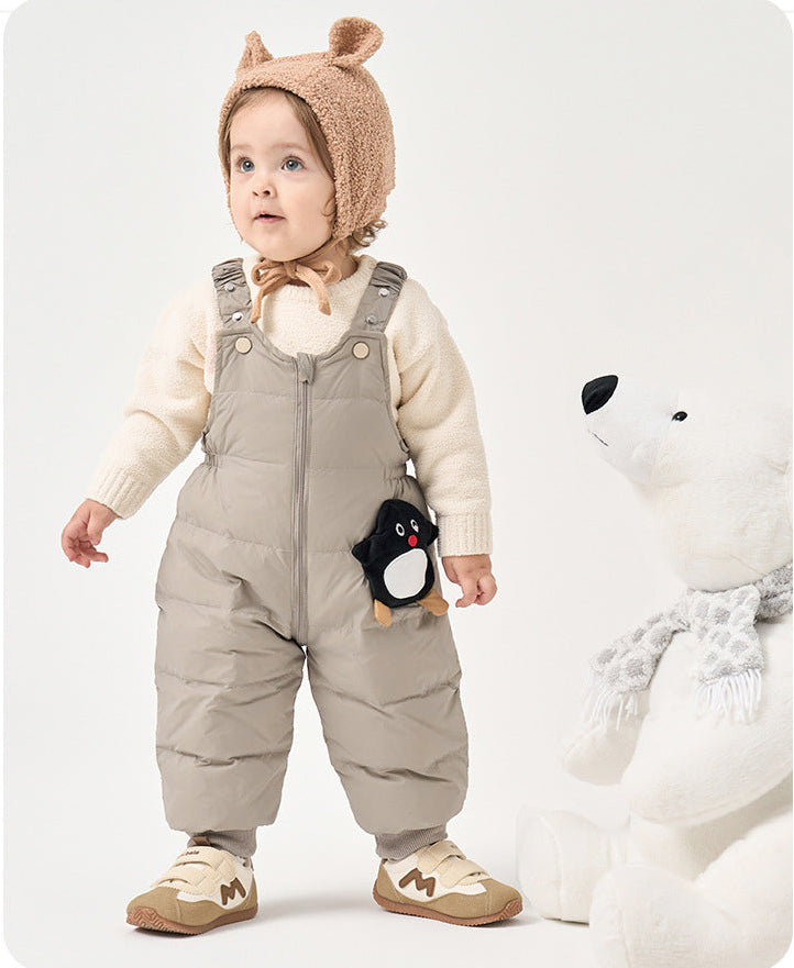 Pantalones gruesos y cálidos con dibujos animados para bebés y niños pequeños