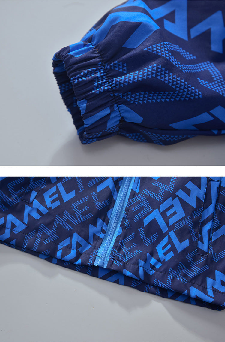 Boys’ Trendy Letter Print Hooded Jacket