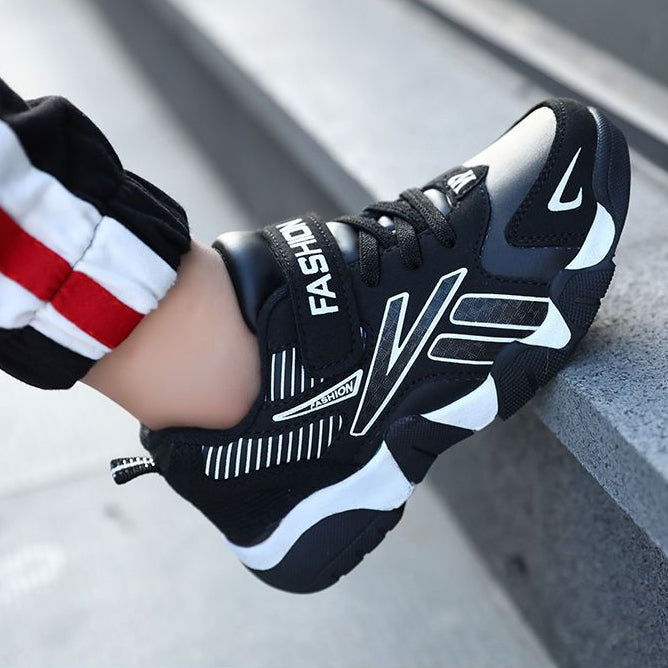 Boys Waterproof Leather Sneakers - Autumn Winter Casual Sports Shoes