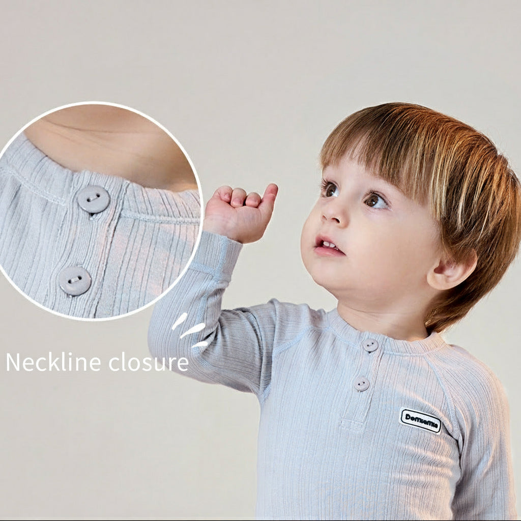 Kinder Warmer, weicher Thermo-Loungewear-Pyjama aus Bambusfaser