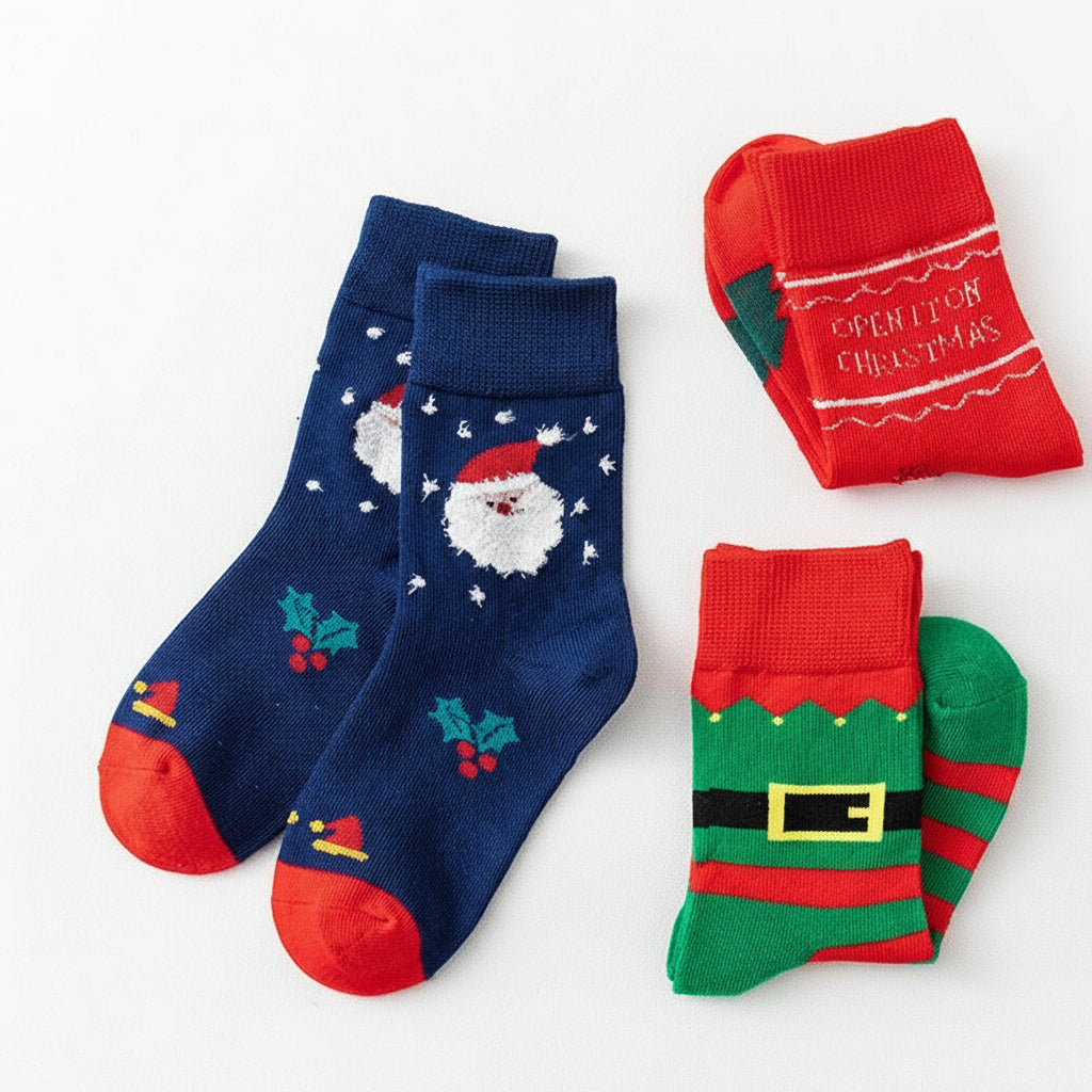 Kids Christmas Warm Crew Socks