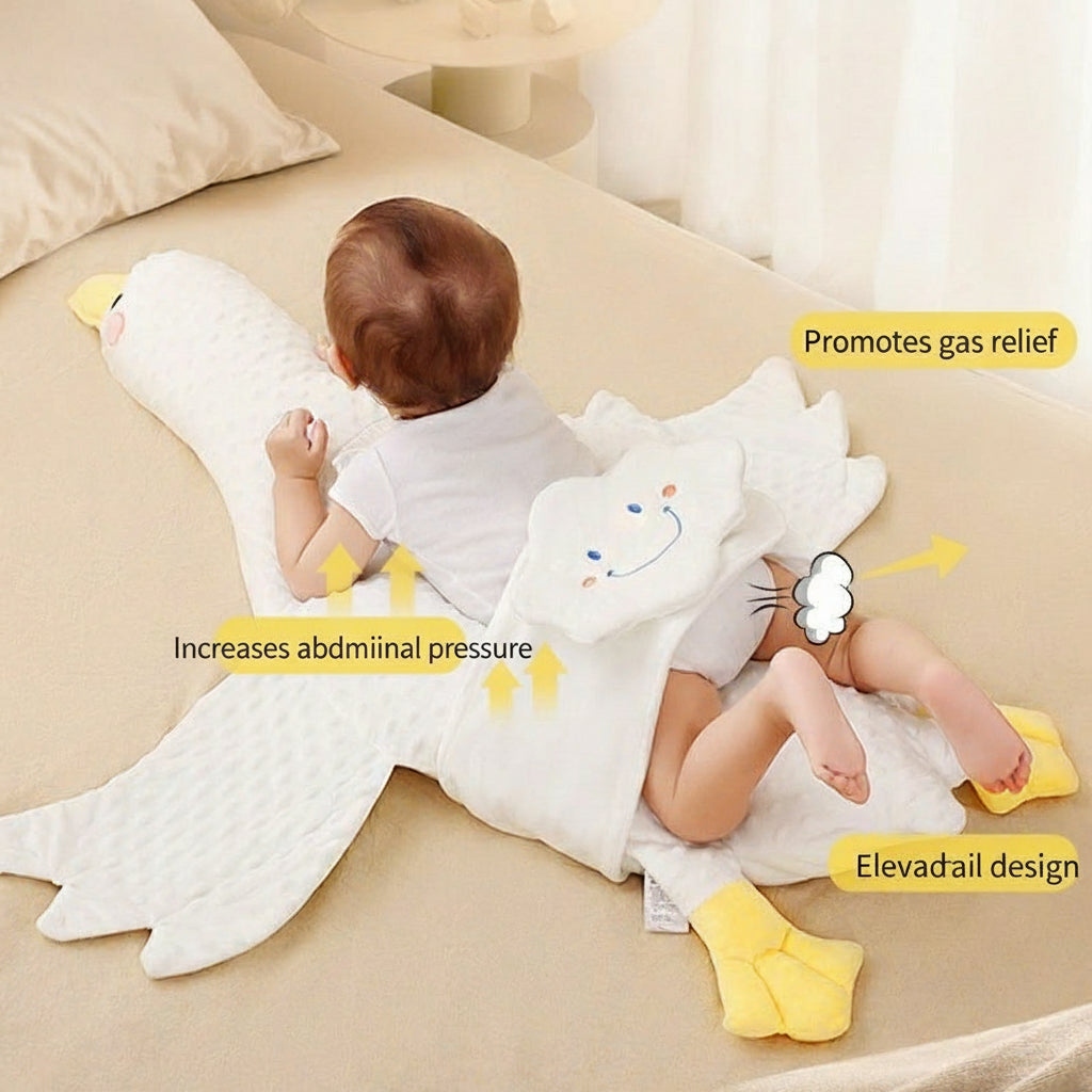 Baby White Goose Gas Relief Pillow Plush Doll