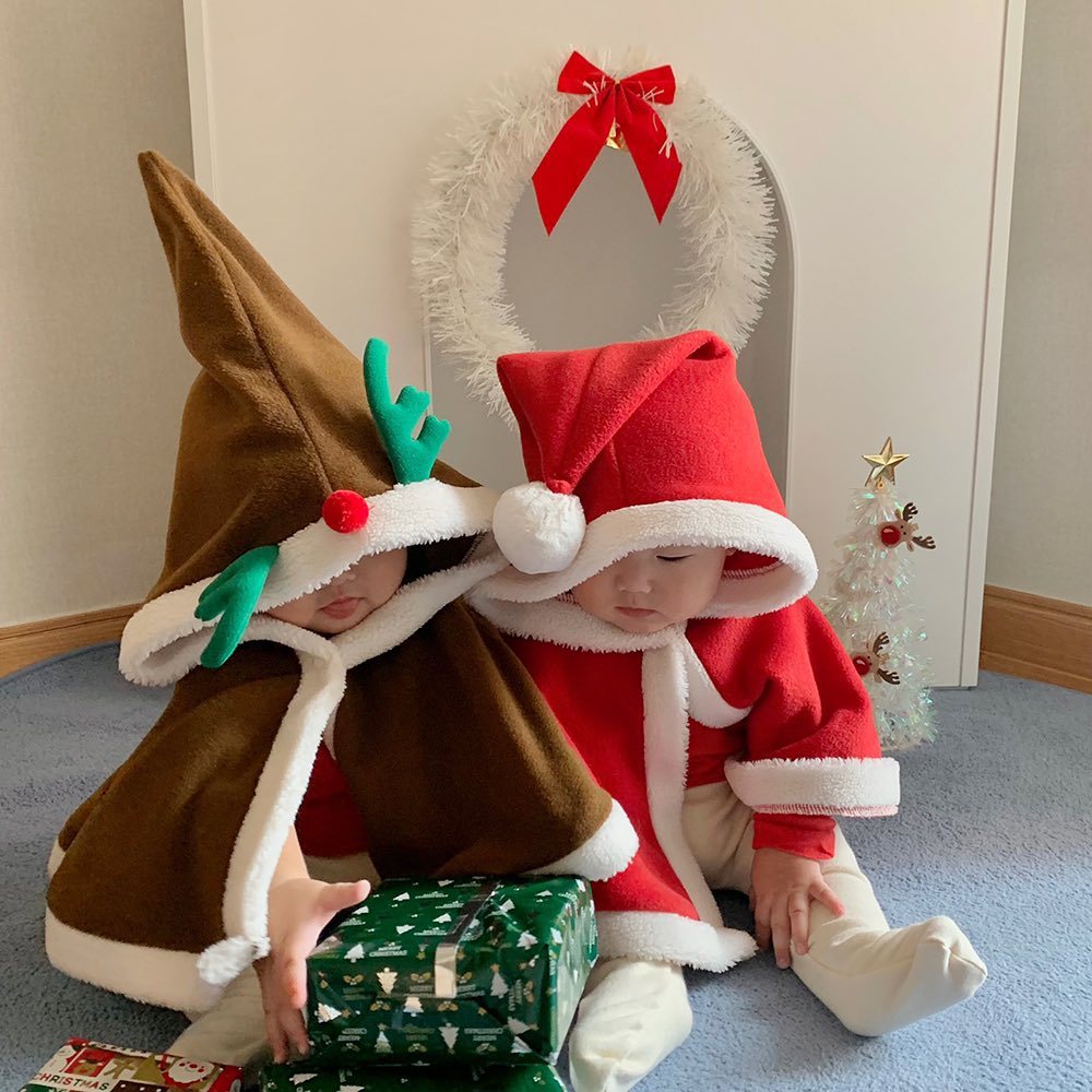 Baby Warm Christmas Cloak with Fleece Lining