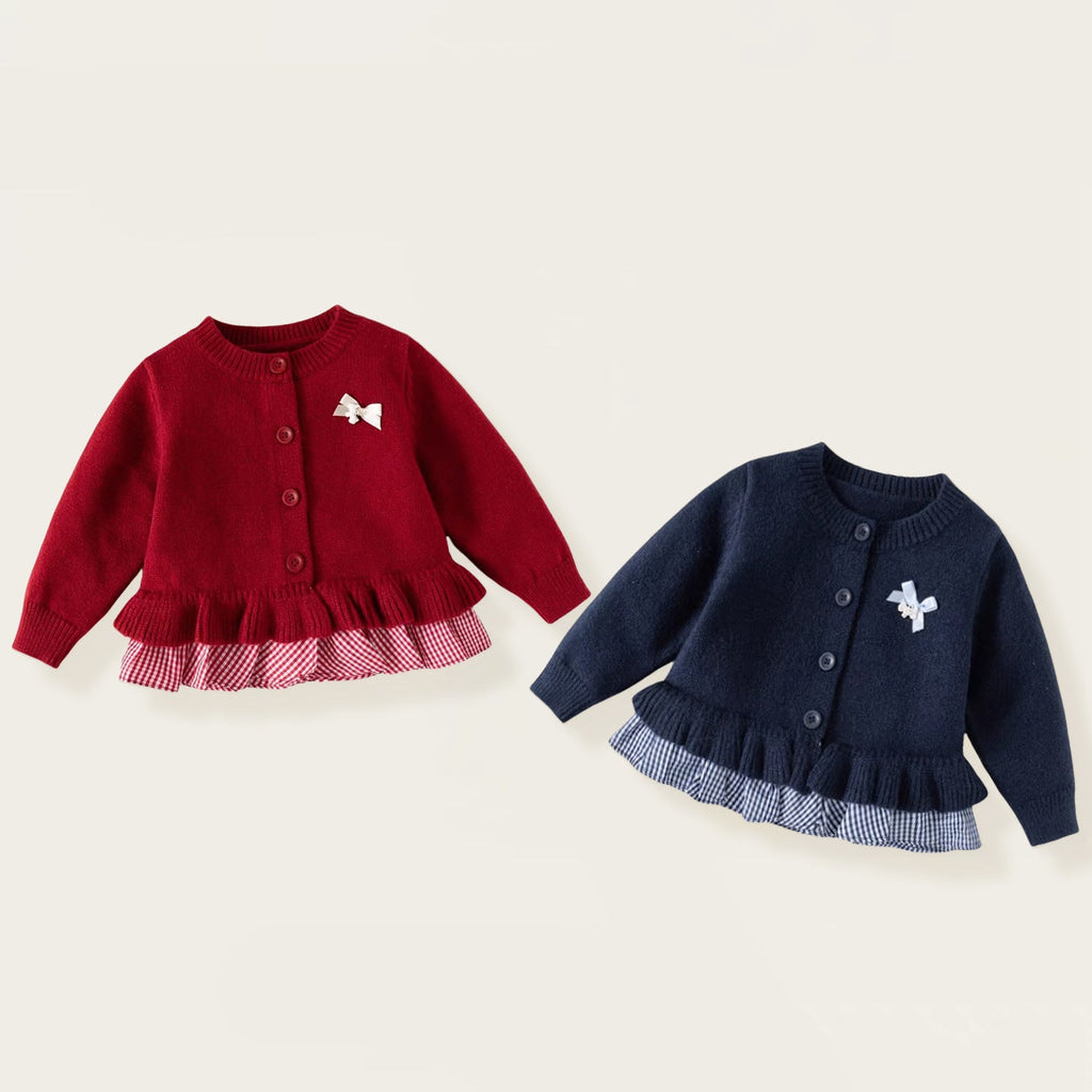 Mädchen Herbst Stilvoller Strickcardigan