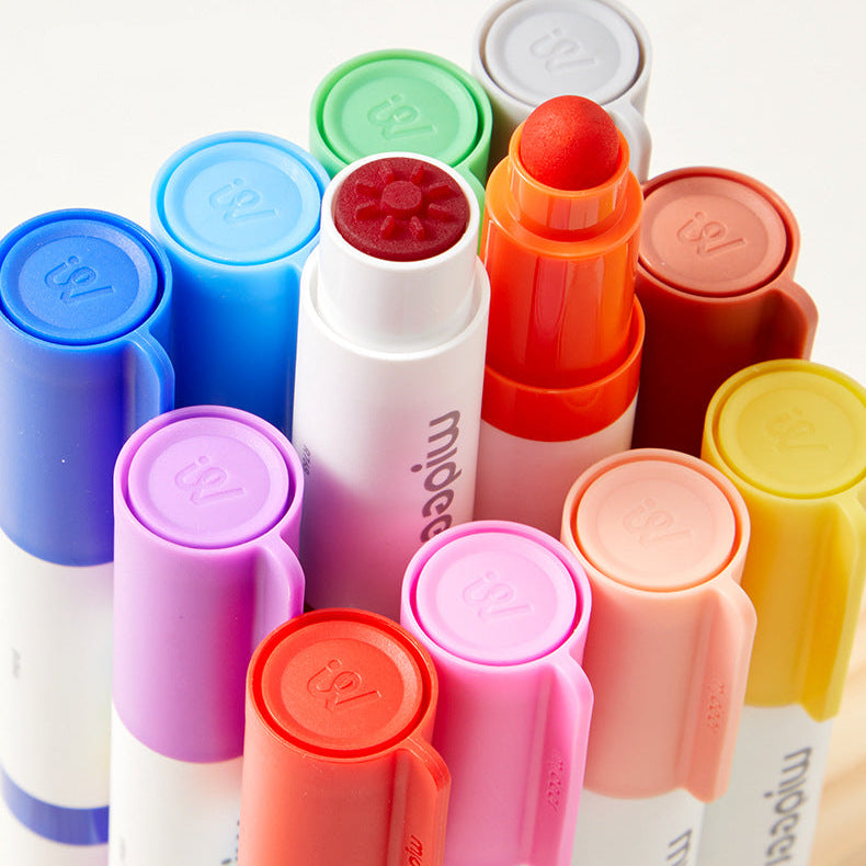 Runde Stempel für Kinder, Aquarellmarker zum Kritzeln